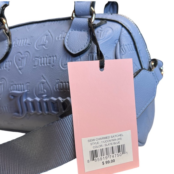 Juicy Couture Los Angeles NWT Slate Blue Semi Charmed Satchel Crossbody Bag (55) - Picture 3 of 9